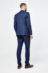 Caridi Navy Check Three Piece Suit